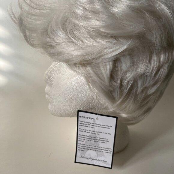 Short White Costume Wig - Picture 8 of 13
